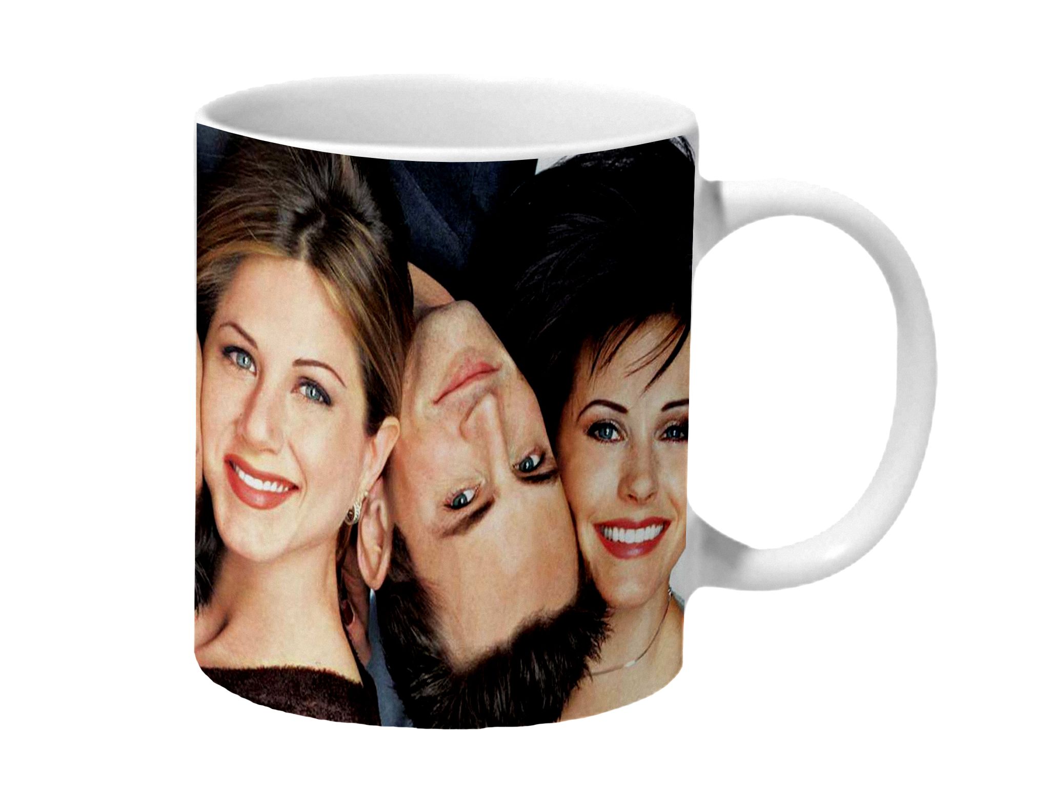Multicolor Friends Upside Down Ceramic Mug