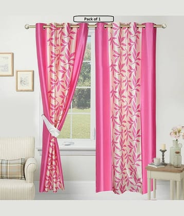 Sai Arpan Nature Room Darkening Eyelet Curtain 5 ft ( Pack of 1 ) - Multi Color