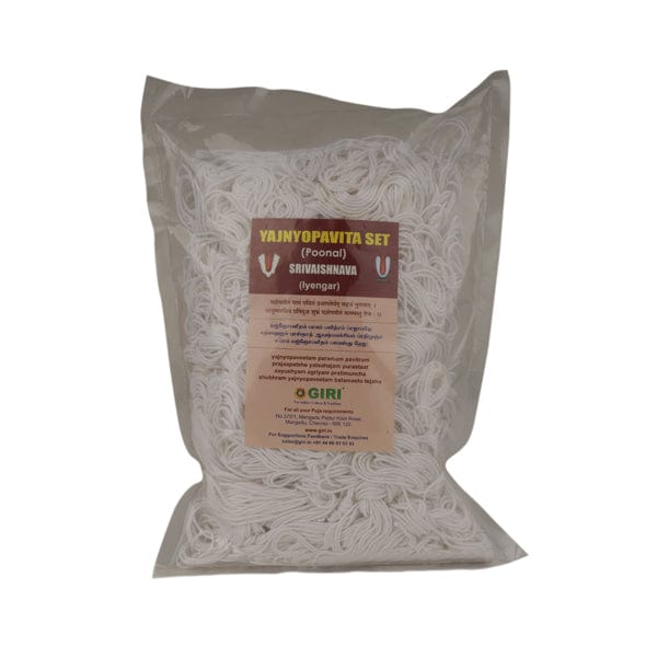 Giri Yajnopavita Set | Janau | Sacred Thread | Poita | White Thread | Poonal for Pooja | Srivaishnava with Single