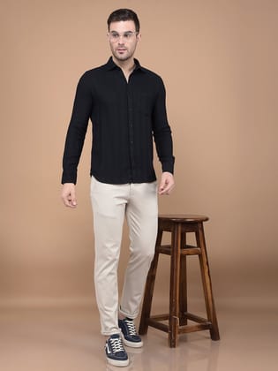 Navy Blue Stripes Shirt-M / Navy Blue