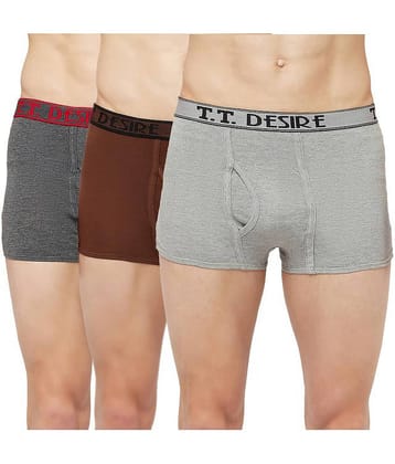 TT Pack of 3 Cotton Trunks For Men's ( Multicolor )