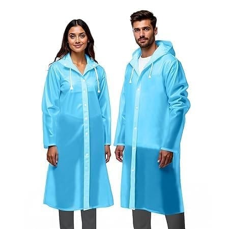 Pvc Matrial Premium Unisex Transparent Rain Suit ,Eco-friendly PVC material, stylish printing, thin design, smooth fabric, waterproof Stretchable, no shrinkage, effectively waterproof, comfortable and durable.