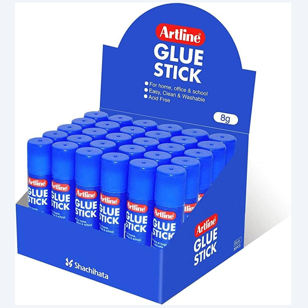 Artline Glue Stick Pack of 30 (8 GMS.) | Used for various crafting, school, and office projects