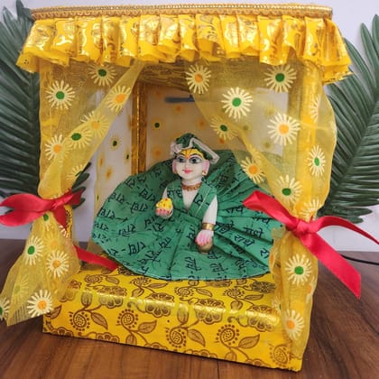 Wooden Designer Fan Bed for laddu gopal ji (1to6no.)