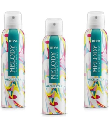 RIYA Melody Orchestra Body Spray, Deodorant for Unisex, Pack Of 3, 150 ml Each