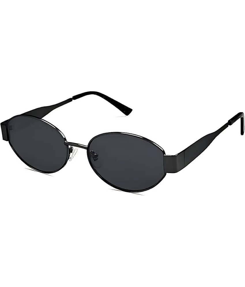 Dyana Core Black Oval Sunglasses ( Pack of 1 )