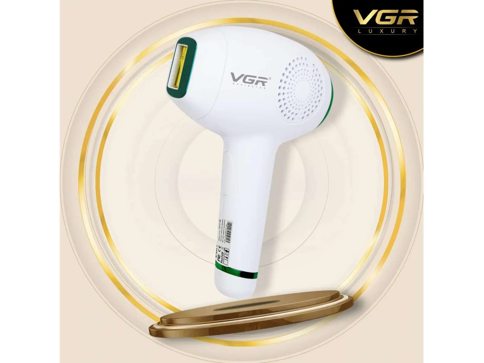 VGR V-716 Professional Hair Removal Device with 350000 Flashes & Ice-Cool Technology Corded Epilator (White)