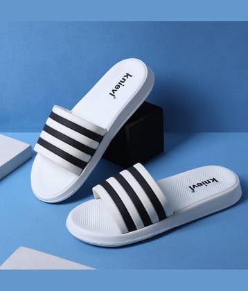 KNIEVL White Men's Slide Flip Flop