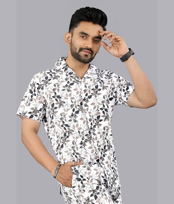 FTX Cotton Blend Regular Fit Printed Half Sleeves Men's Casual Shirt - Multicolor ( Pack of 1 )