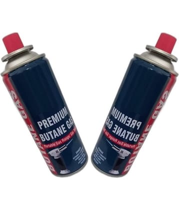 Gadget Deals-pack of 2-225g each Portable High Pressure Gas Canister Can Easy to use Perfect Suitable to Small Stove, Torch and camping