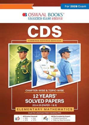 OSWAAL CDS (COMBINED DEFENCE SERVICE) || CHAPTERWISE || TOPICWISE || 12 YEARS SOLVED PAPER 2014-2025 (I &II) Mathematics -OSCDS12SP [Paperback] [Oct 30, 2024] Arihant