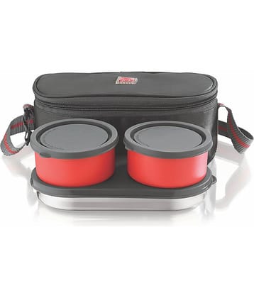 NanoNine - Stainless Steel Lunch Box 3 - Container ( Pack of 1 )