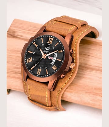 Lorenz Brown PU Analog Men's Watch