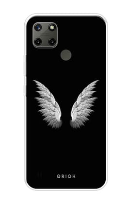 White Angel Wings Soft Cover for Realme C25Y
