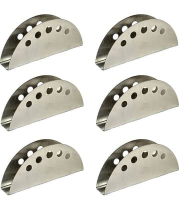 Dynore 6 Pcs Round Hole Napkin Holder Stainless Steel Napkin Holder 6 Pcs