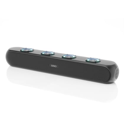 GOBOLD GoSurround 320 | 50W Bluetooth SoundBar, 4000 Mah Battery, 2.0 Channel with 58Mm Drivers, Multicolor Led Lights with TWS, Aux, Bluetooth and USB (Platinum Black) GOBOLD GoSurround 320 | 50W Bluetooth SoundBar, 4000 Mah Battery, 2.0 Channel with 58