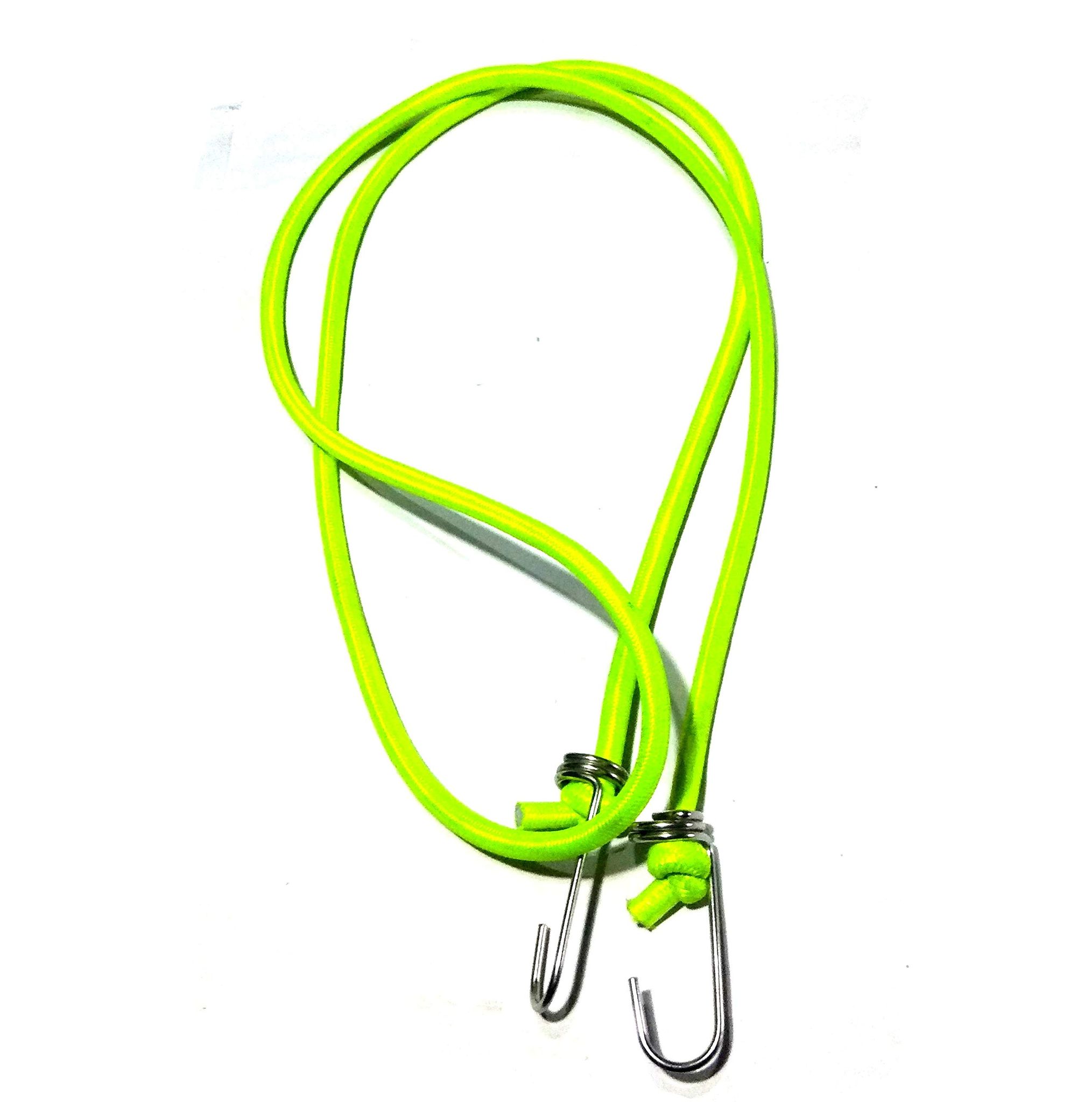 Nawani Elastic Luggage Tying Rope with Hooks (Pack of 1), Goods from Creeping Down-Four Steel Hooks for Tight Grip, Colour May Vary