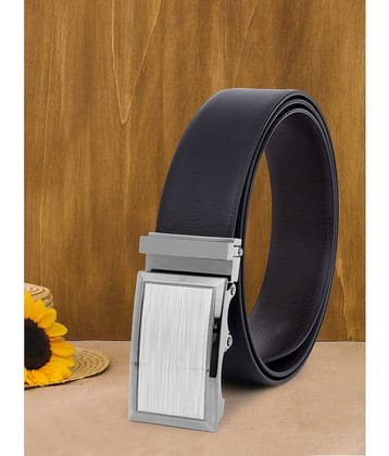 SUNSHOPPING - Black Faux Leather Men's Reversible Belt ( Pack of 1 )