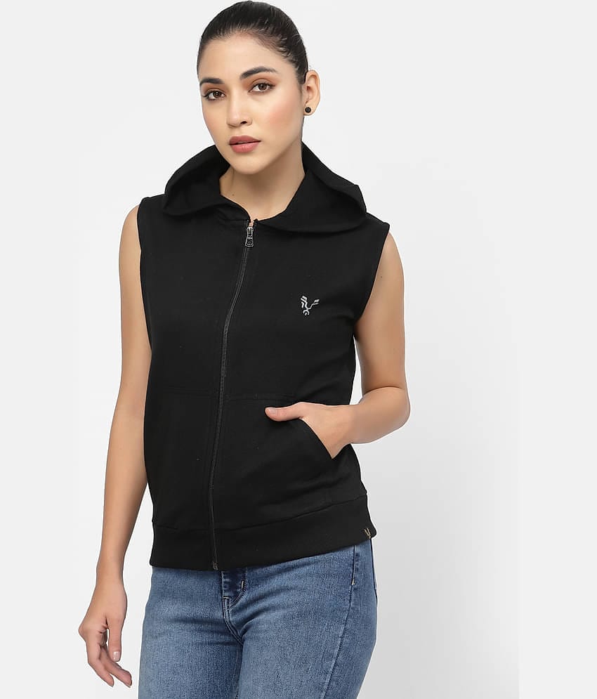 Uzarus - Cotton Blend Black Hooded Jackets Pack of 1