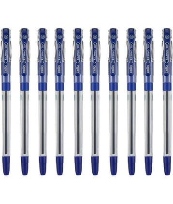 Cello Techno Tip 0.6 mm 50 Ball Pen - 10 Pcs x 5 Card Packs - Blue Ink