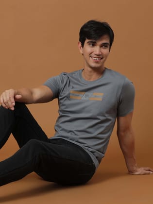 Gunmetal Grey Classic Hd Printed T Shirt-S