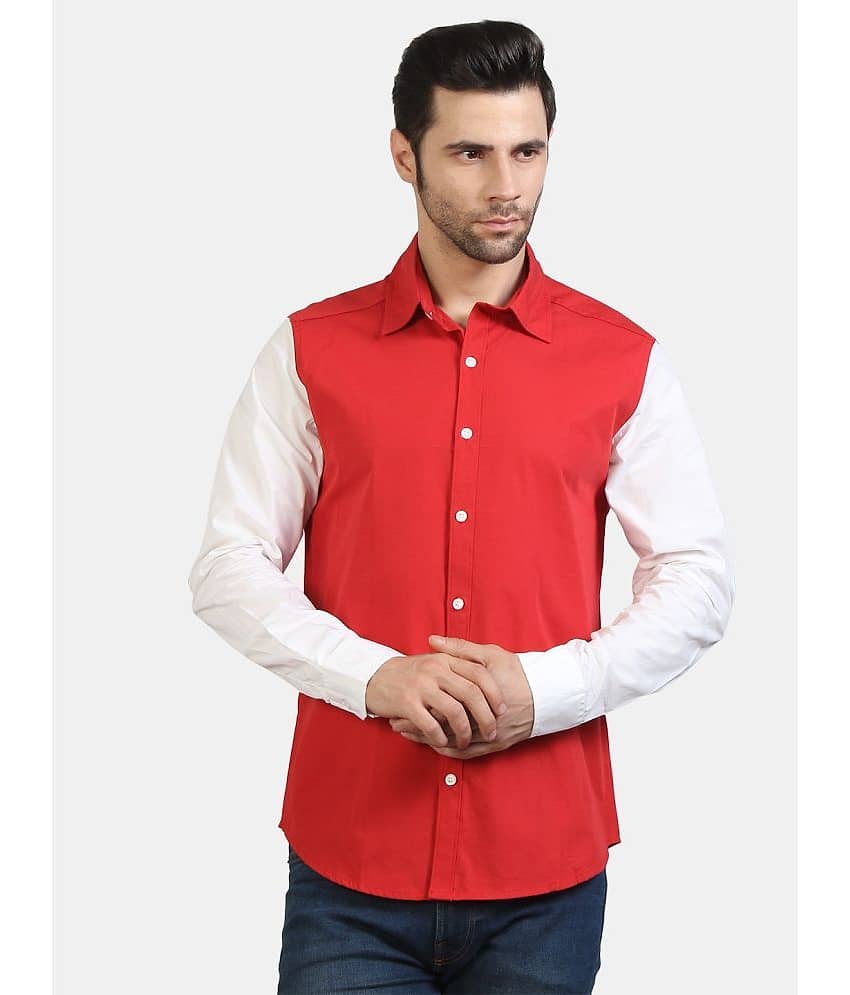 liferoads - Red 100% Cotton Slim Fit Men's Casual Shirt ( Pack of 1 )