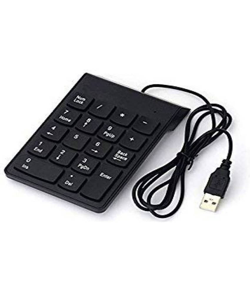 EKRAJ Black USB Wired Numeric Keypad
