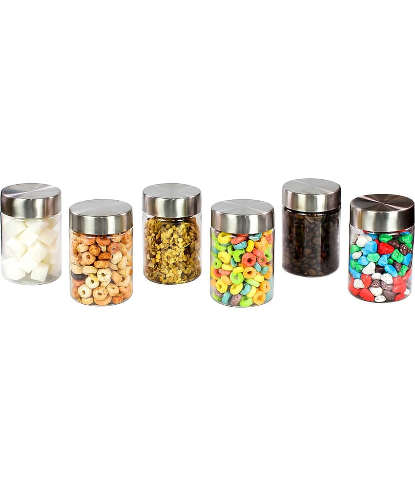 PearlPet PlusJar-6Pcs-300ml Plastic Transparent Multi-Purpose Container ( Set of 6 )