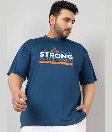 Chkokko Pack of 1 Polyester Regular Fit Men's T-Shirt ( Blue )