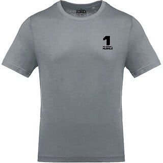 FastB Men Solid Round Neck Grey T-Shirt