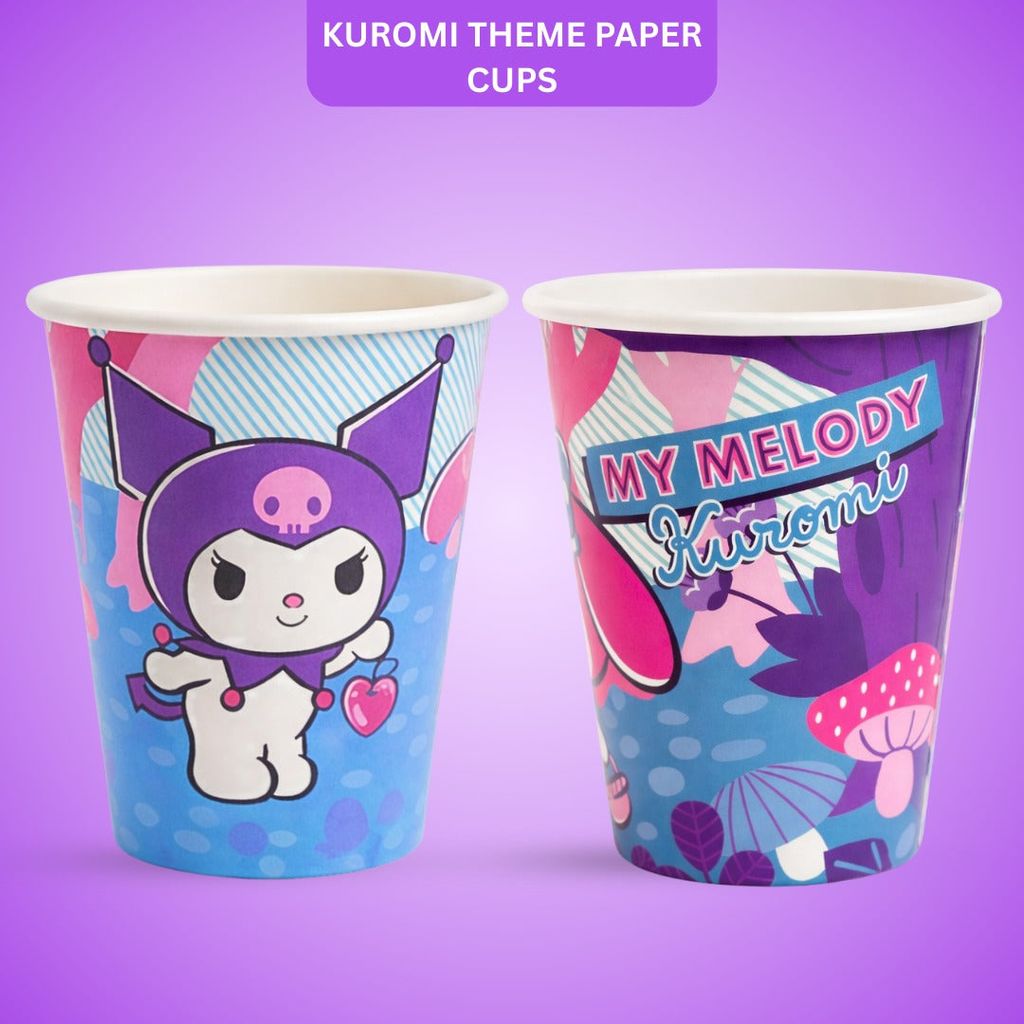 Kuromi Theme Birthday Party Paper Cups - 10PC - Party and Festive Needs | Buy online on ZillyBuy