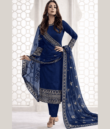 piludi Women Chanderi Embroidered Straight Kurti With Pants ( Cream )
