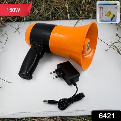 150W Bluetooth Megaphone with PA System, Music & Siren