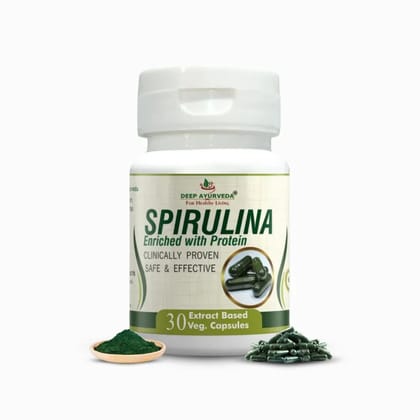 Spirulina Vegan Capsules Nutrient-Rich Superfood for Energy & Wellness Support