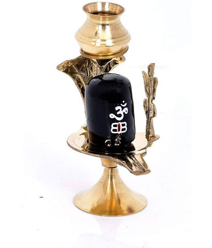 SHIV MART - Brass Shivling For Pooja 8cm (Pack of 1)
