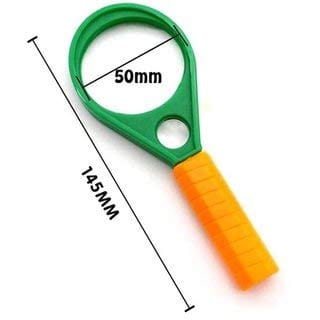 Nawani Heavy Handle Magnifying Glass/Lens,Optical Graded Lens 5X 10X,Size - 6/15 cm