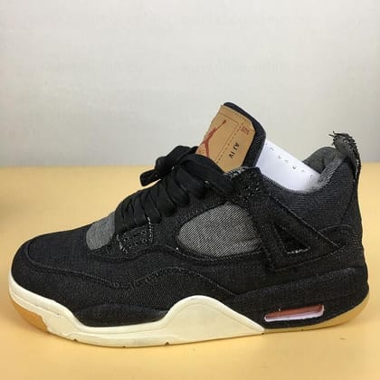 Levi's x Air Jordan 4 AJ4 Retro - Black Denim-Euro 41