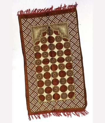 ALRAZA LOOMS Orange Single Anti-skid Cotton Prayer Mat ( 110 X 70 cm )