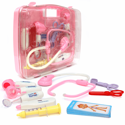 Chanak’s LED Light Doctor Kit for Kids – 28-Piece Toy Set with Sound & Flashing Stethoscope, Thermometer, Otoscope, Hammer, Mirror, Flashcards – Educational Pretend Play Set for Boys & Girl