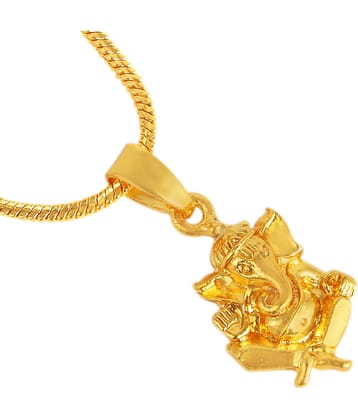 Charms Gold Religious Pendant With Chain ( Pack of 1 )