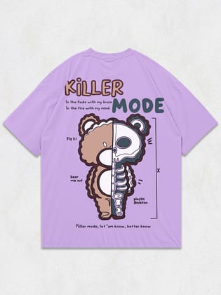 Killer Mode Oversized T-Shirt-Lilac / S