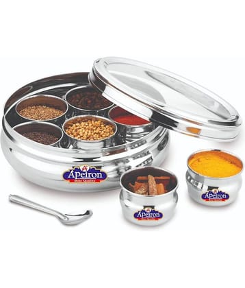 APEIRON Masala Dabba Belly Steel Spice Container Set of 1 2000 mL