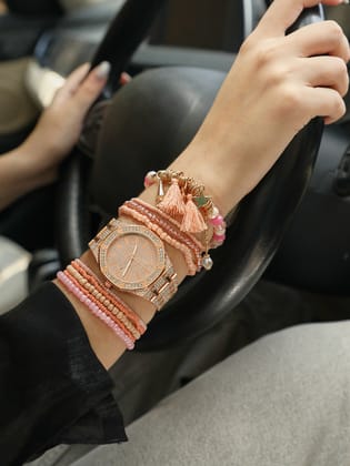Valentine Rose Gold Watch Combo-Watch Combos