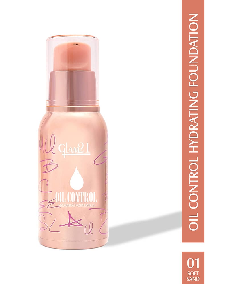 Glam21 Oil Control Hydrating Foundation Highly Recommended for Oily Skin Matte Finish 40gm Shade-01