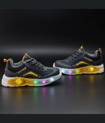 ASIAN - Dark Grey Boy's LED Shoes ( 1 Pair )