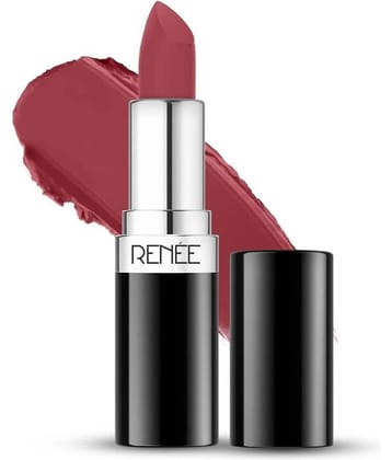 RENEE Stunner Matte Lipstick, Brave Heart, Intense Color Pay Off, Full Coverage, 4gm