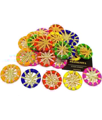 PRANSUNITA Multicolor Gota Chakri/Bangles for Art Work Diwali, Lohri, Vandanwar Wall Decoration Ethnic Bangles Candle Tea Lights, Handcrafted- Size – 2 inch - 100 Pcs