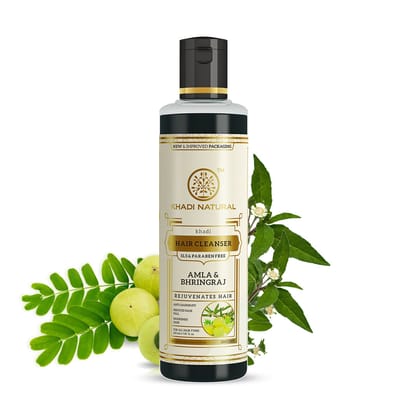 Khadi Natural Amla & Bhringraj Hair Cleanser- Sls & Paraben Free - 210ml