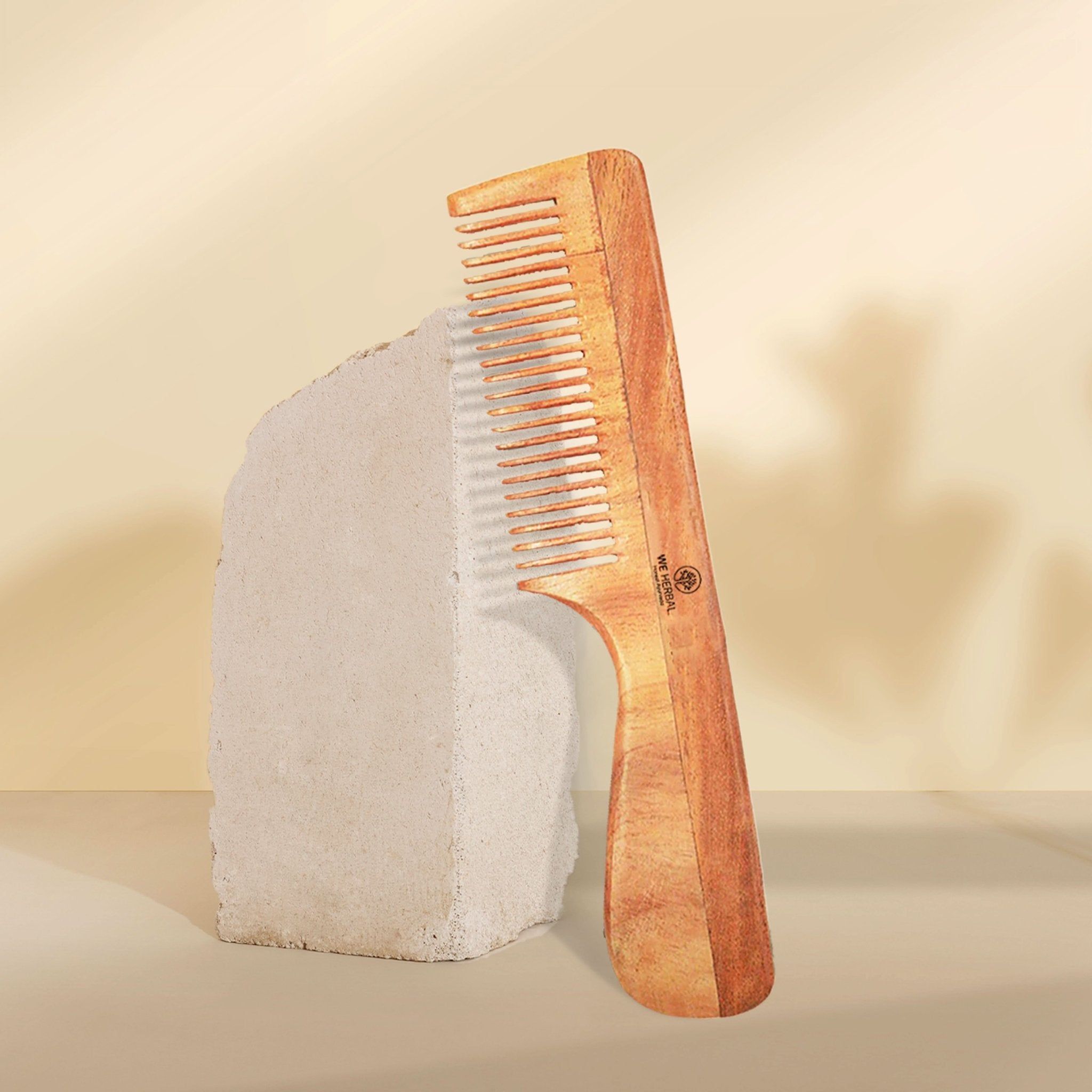 Pure Neem Handle Comb-Neem Wood / in
