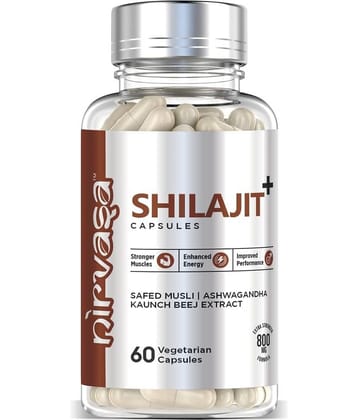 Nirvasa Pure Shilajit Capsule Safed Mulsi, Aswagandha And Kaunch Beej Extract(1 X 60 Capsules)